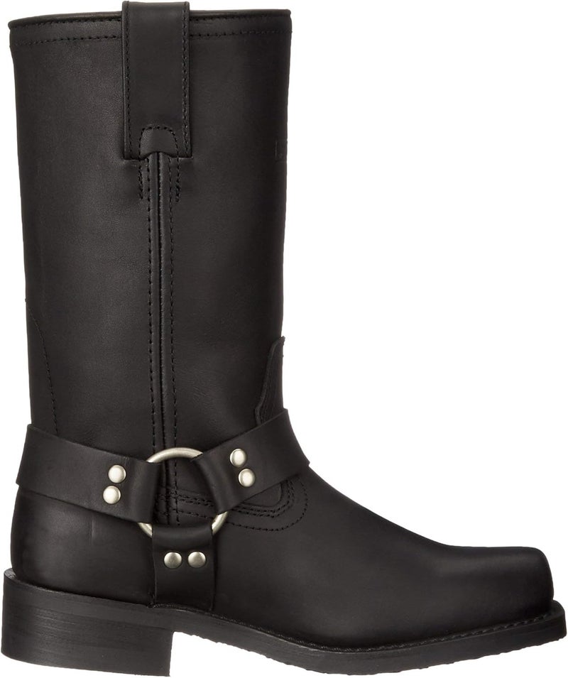 Ad Tec Store RIDETECS Mens 13in Harness Straps Heavy Duty Oiled Leather Motorcycle Boots, Black - Waterproof, Soft Toe, and Heel Motocross Boots For Men - Image 3